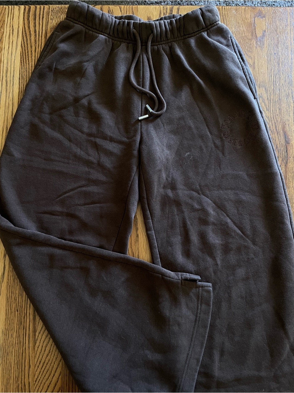 YoungLA Brown Fleece Sweatpants - Drawstring Waist
